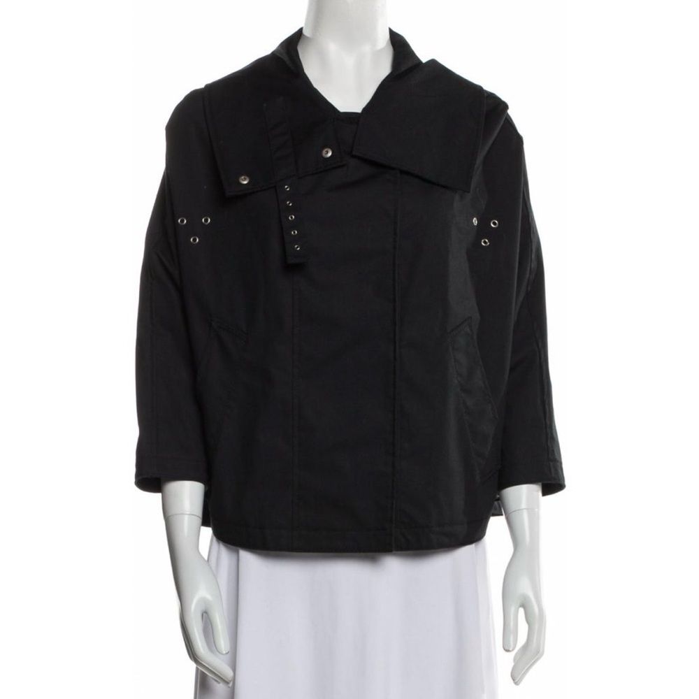 Burberry Black Asymmetric Utility Poncho Jacket